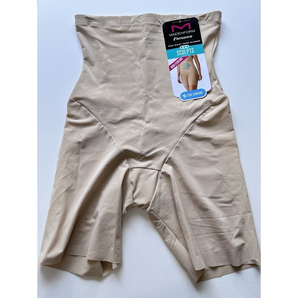 Maidenform Flexees Shapewear High Waist Thigh Slimmer Nude S NWT Sculpting